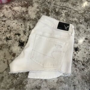 American Eagle Low Rise Distressed Super Super Stretch Shortie (Size 4)